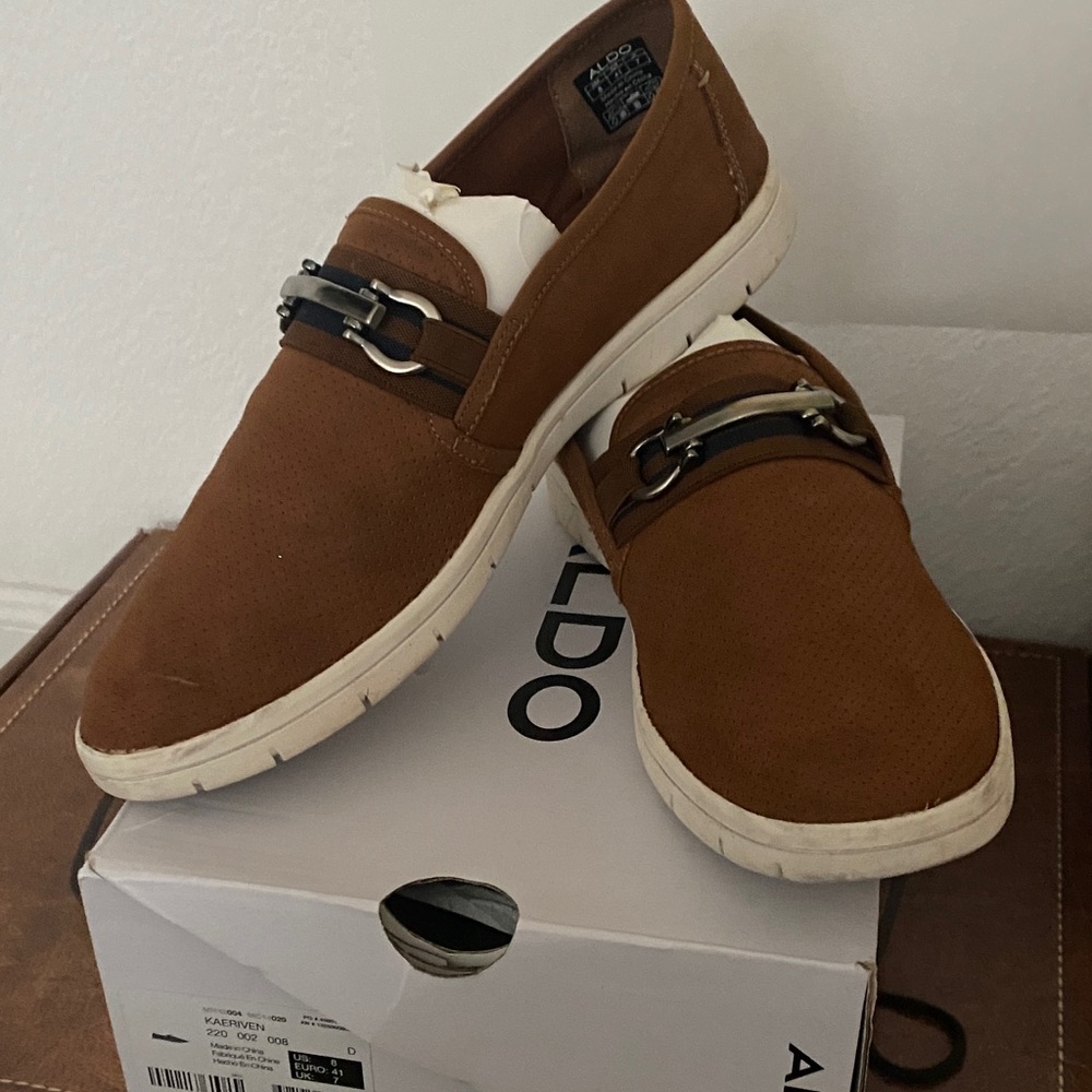 Aldo Brown Slip-On Loafers